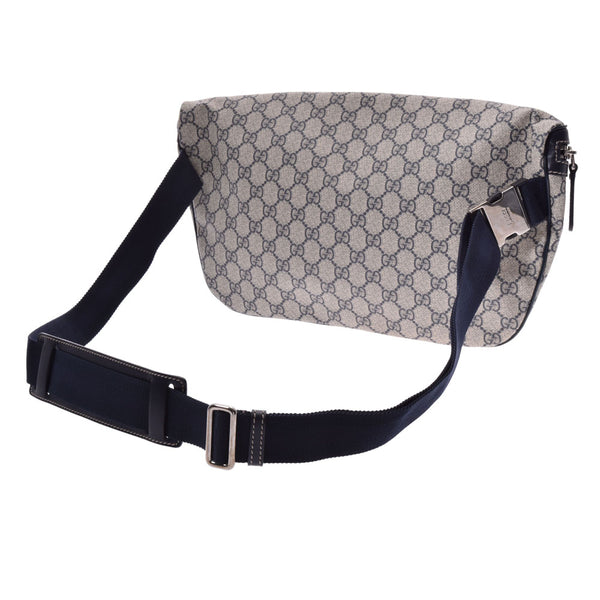 Gucci GG Supreme Navy Unisex PVC Body Bag 211110 GUCCI Used