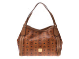 MCM MCM: Tote bag cognac, unsex PVC, handbag A-used, silver razor