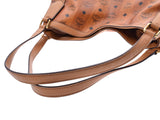 MCM MCM: Tote bag cognac, unsex PVC, handbag A-used, silver razor