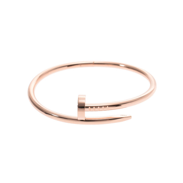 CARTIER カルティエジュストアンクルブレスレット new model #16 Lady's K18 pink gold bracelet    Used