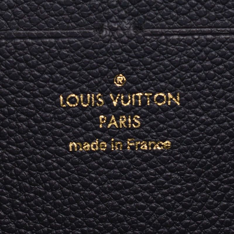 LOUIS VUITTON ルイヴィトンモノグラムアンプラントジッピーウォレット old model black M60571 unisex leather long wallet B rank used silver storehouse