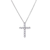 TIFFANY&Co. Tiffany Diamond Small Cross Necklace Ladies Pt950 Platinum Necklace A Rank Used Ginzo