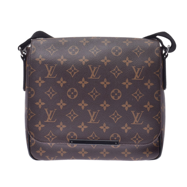 LOUIS VUITTON Louis Vuitton Macassar District PM 14145 Brown Men's Monogram Canvas Shoulder Bag M40935 Used