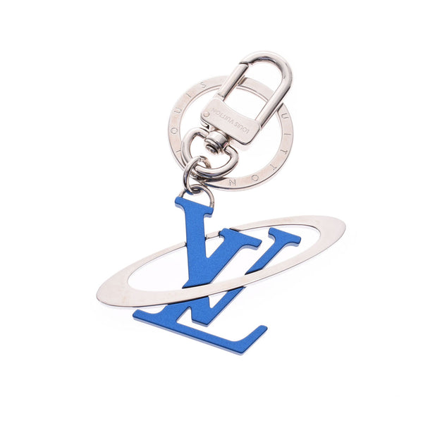 LOUIS VUITTON Louis Vuitton portlaignalclé LV initial Cosmics mircblue silver metal fittings unisex key chain MP1858 used