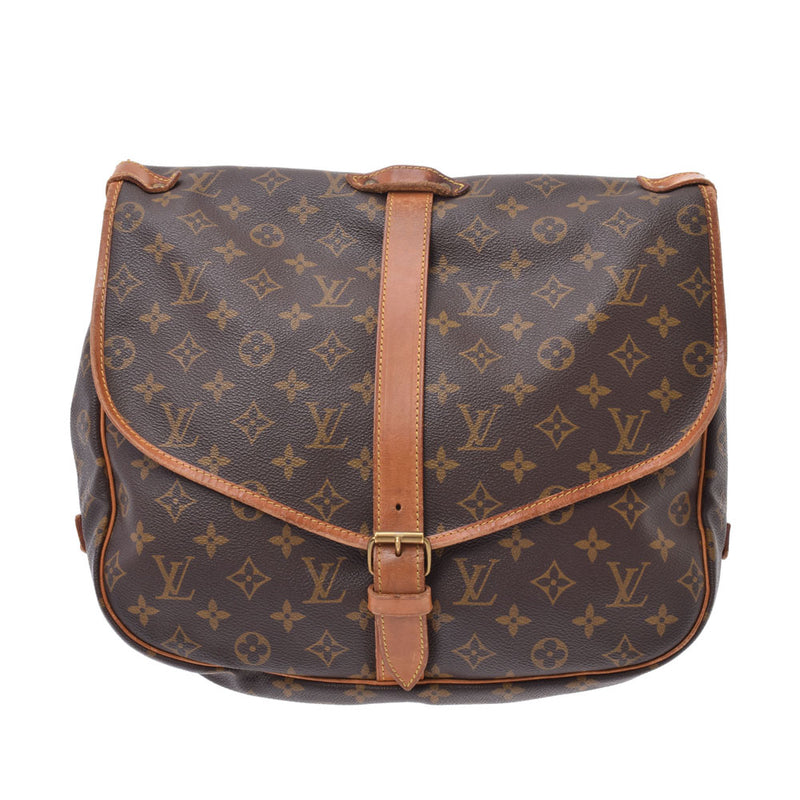 LOUIS VUITTON Louismür, 35, monogram, brown, unicustic, canvas shoulder bag, M42254, used.