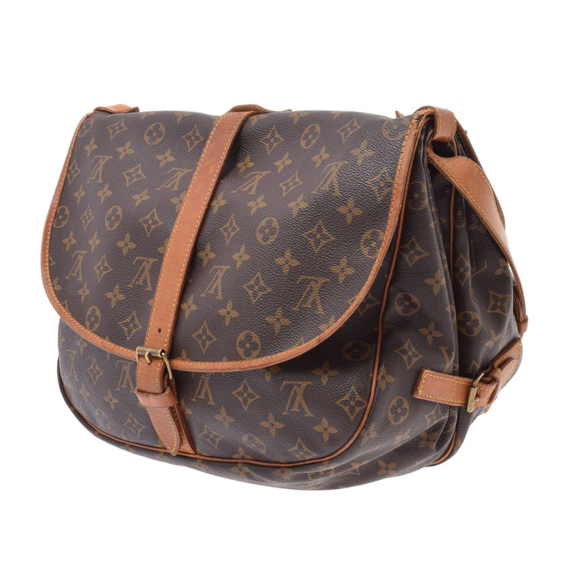 LOUIS VUITTON Louismür, 35, monogram, brown, unicustic, canvas shoulder bag, M42254, used.