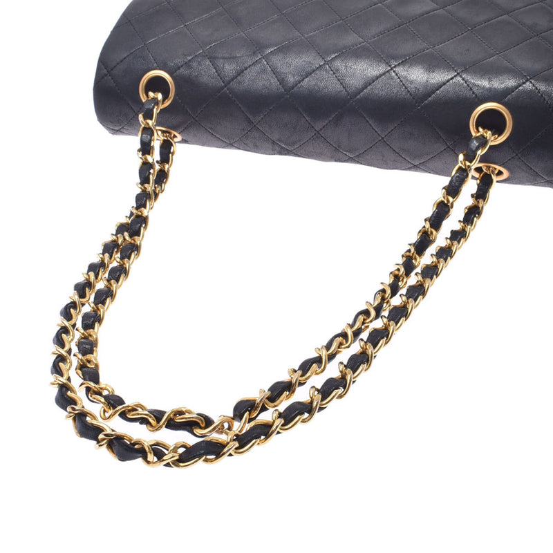 CHANEL CHANEL MATRSE Chain Shoulder Bag Black Gold Metal Fittings Women's Lambskin Shoulder Bag Used