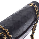 CHANEL CHANEL MATRSE Chain Shoulder Bag Black Gold Metal Fittings Women's Lambskin Shoulder Bag Used