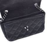 CHANEL Mattelasse Chain Shoulder Bag Black Silver Hardware Ladies Soft Caviar Skin Shoulder Bag B Rank Used Ginzo