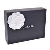 CHANEL Lucky Flower Pink Gold Hardware Ladies Leather Tri-fold Wallet Shindo Used Ginzo