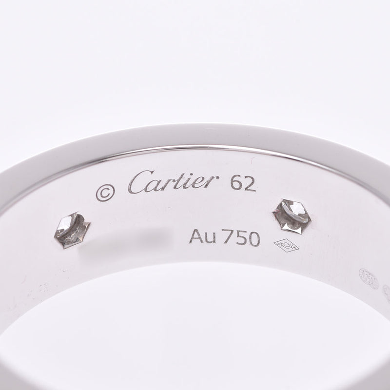CARTIER Love ring pavé diamond order item #62 21.5 No. unisex K18WG ring/ring A rank used Ginzo