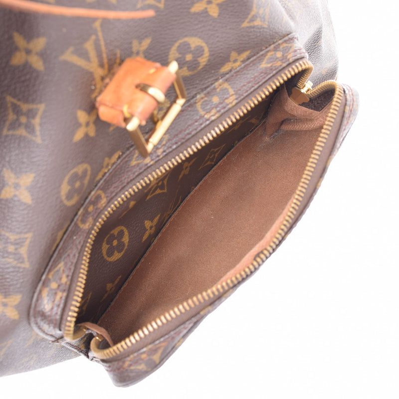 LOUIS VUITTON Louis Vuitton mon pickpocket GM monogram brown unisex monogram canvas rucksack day pack M51135 is used