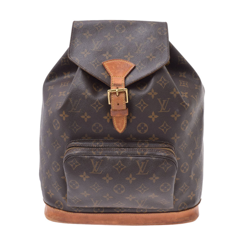 LOUIS VUITTON Louis Vuitton mon pickpocket GM monogram brown unisex monogram canvas rucksack day pack M51135 is used