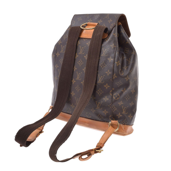 LOUIS VUITTON Louis Vuitton mon pickpocket GM monogram brown unisex monogram canvas rucksack day pack M51135 is used