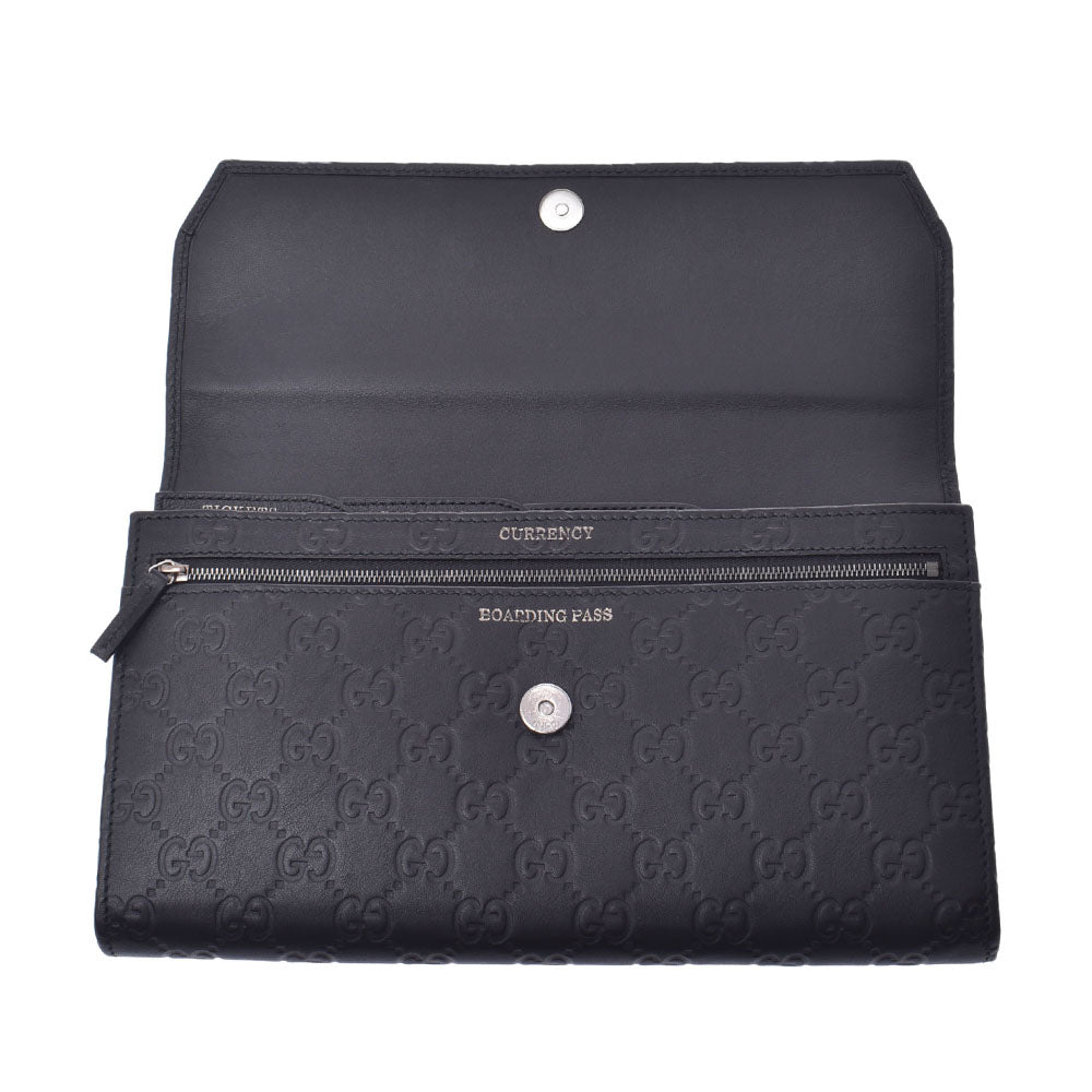 グッチグッチシマ 黒 メンズ レザー トラベルケース 163252 GUCCI 中古