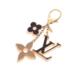 LOUIS VUITTON ルイヴィトンフルールドゥモノグラムバッグチャーム black / beige / purple system gold metal fittings M67119 Lady's key ring A rank used silver storehouse