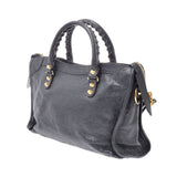 BALENCIAGA バレンシアガクラシックシティ S gray gold metal fittings Lady's leather 2WAY bag A rank used silver storehouse