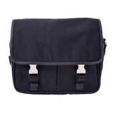 PRADA Prada navy VA0769 unisex nylon nylon / leather shoulder bag A rank used silver storehouse