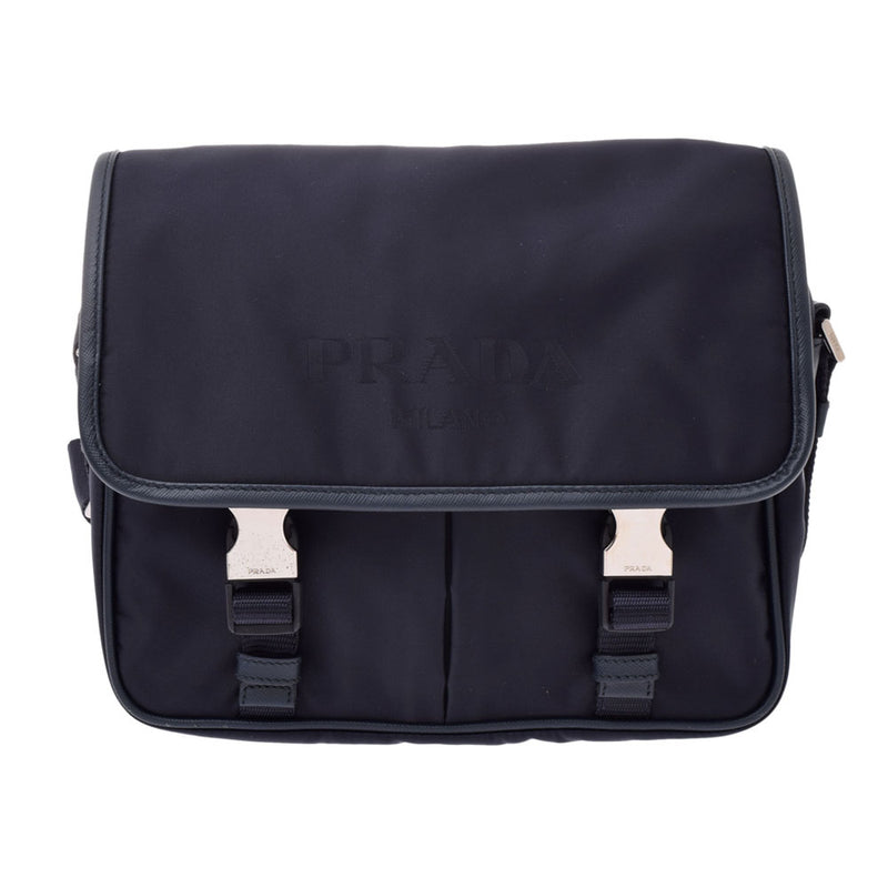 Prada nylon leather online shoulder bag