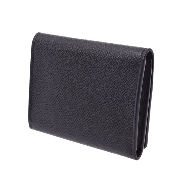 LOUIS VUITTON Louis Vuitton Taiga Anverop Cult du Visit Business Card Case Black M64595 Men's Leather Card Case Shin-do Used Ginzo