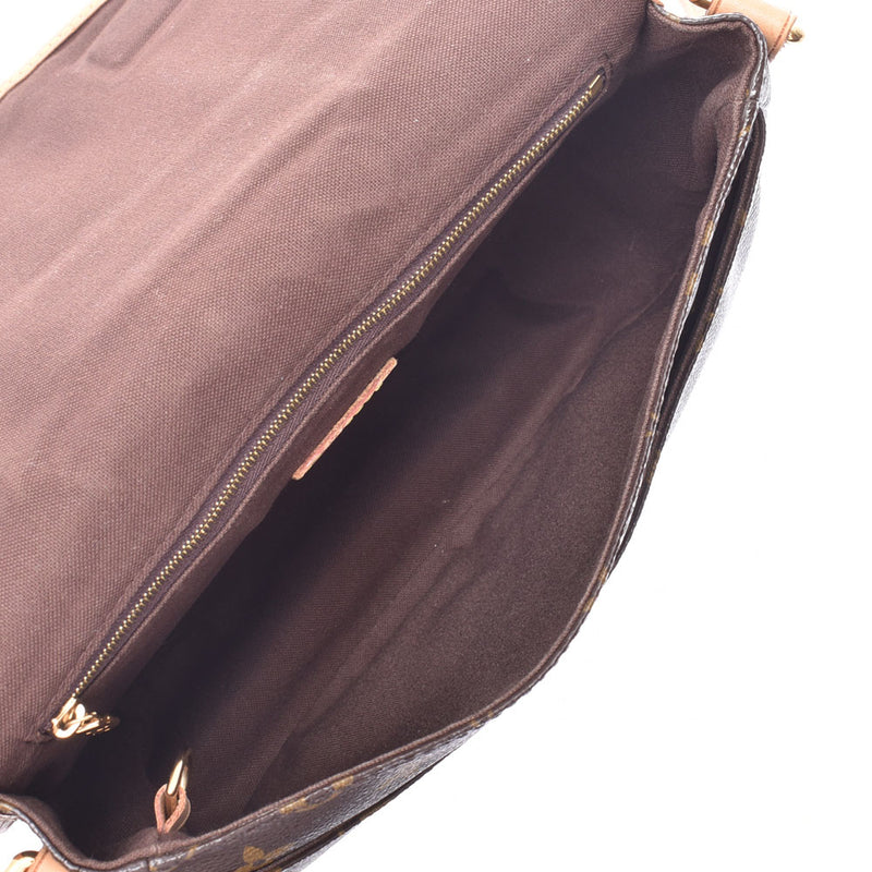 LOUIS VUITTON ルイヴィトンメニルモンタン PM monogram brown Lady's monogram canvas shoulder bag M40474 is used