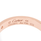 CARTIER Mini Love Ring 1P Diamond #64 No. 23 Unisex PG Ring/Ring A Rank Used Ginzo