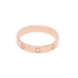 卡地亚Mini Love Ring 1P Diamond＃64 No.23 Unisex PG Ring / Ring A Rank Used Ginzo