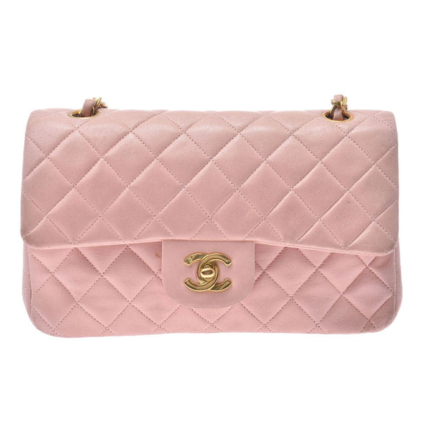 CHANEL Chanel Matrasse Chain Shoulder Bag Pink Gold Hardware Ladies Lambskin Shoulder Bag Used