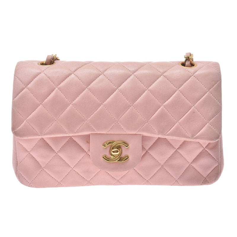 CHANEL Chanel Matrasse Chain Shoulder Bag Pink Gold Hardware Ladies Lambskin Shoulder Bag Used