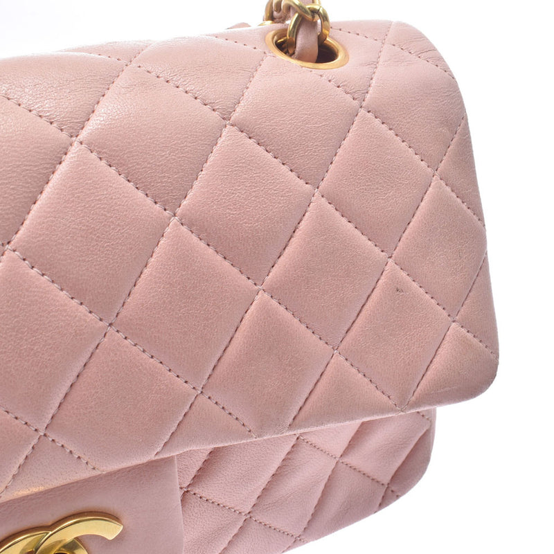 CHANEL Chanel Matrasse Chain Shoulder Bag Pink Gold Hardware Ladies Lambskin Shoulder Bag Used