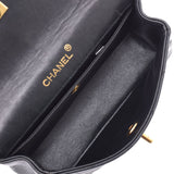 CHANEL Mini Shoulder Chain Shoulder Bag Black/White Gold Hardware Ladies Lambskin Shoulder Bag Used