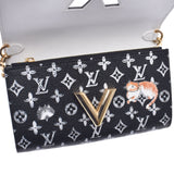 LOUIS VUITTON ルイヴィトン モノグラム キャットグラム ツイストチェーン 黒 M63888 レディース ショルダーバッグ 新同 中古 銀蔵