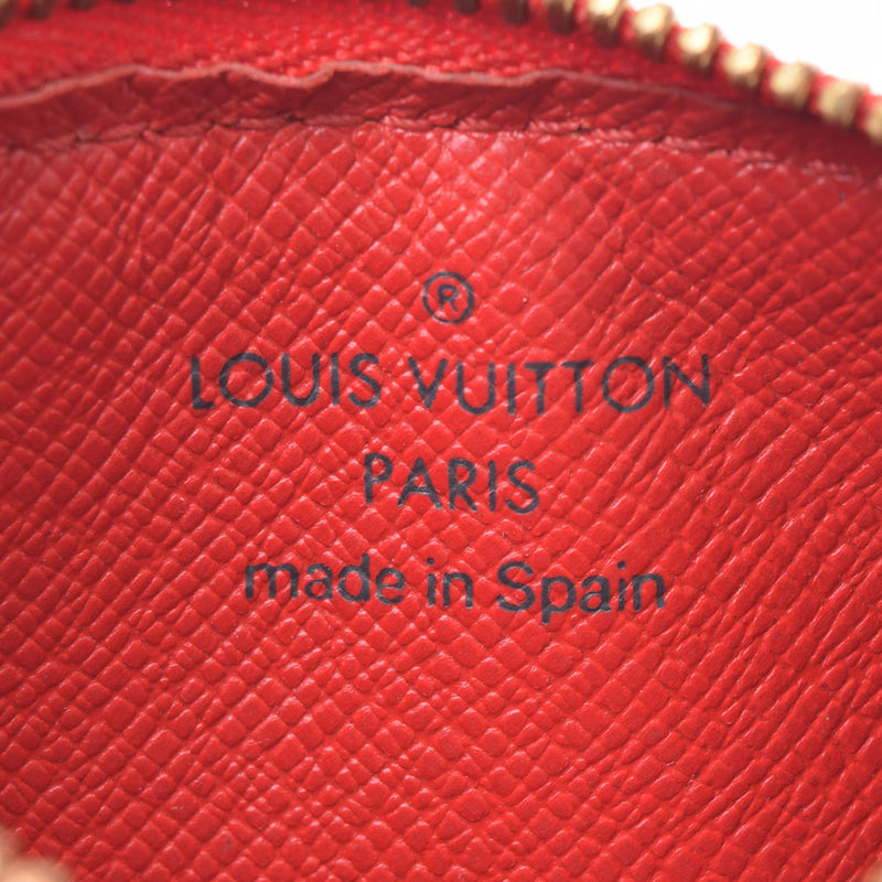 LOUIS VUITTON Coin purse with Louis Vuitton epi Pochette creky ring red gold metal fittings M63807 unisex epi leather coin case B rank used silver ware