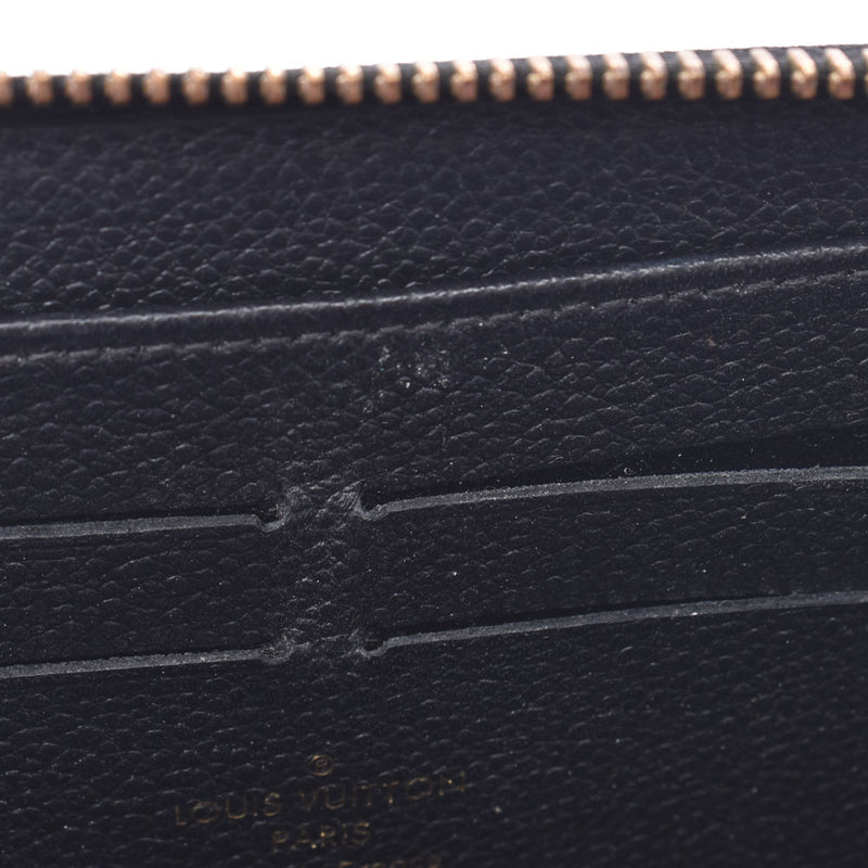 LOUIS VUIS VUITTON Ruiviton monogram amplant zippewallet, old Noir (black) M62121, Ladies Monogram, wallet, wallet, B, used silver.