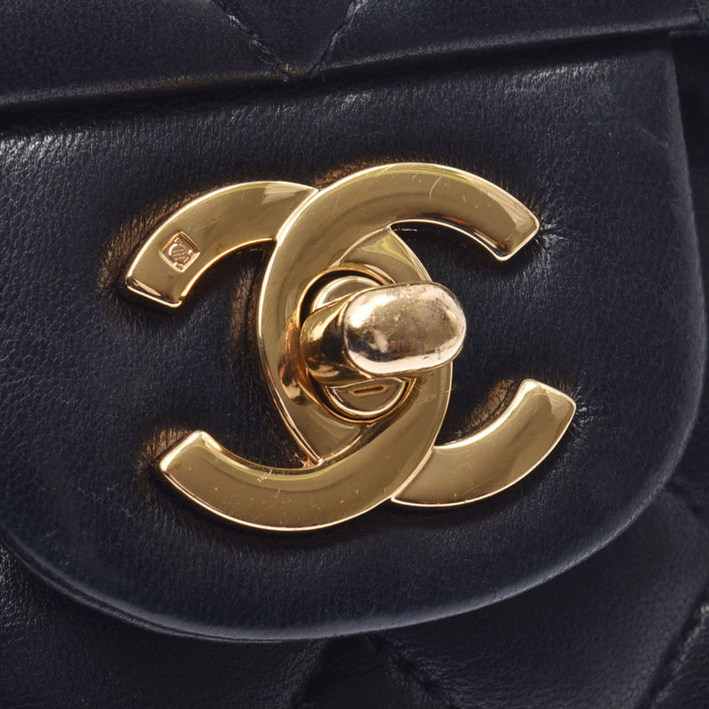 CHANEL シャネル マトラッセ チェーンショルダーバッグ 黒/ベージュ ゴールド金具 レディース ラムスキン ショルダーバッグ Bランク 中古 銀蔵