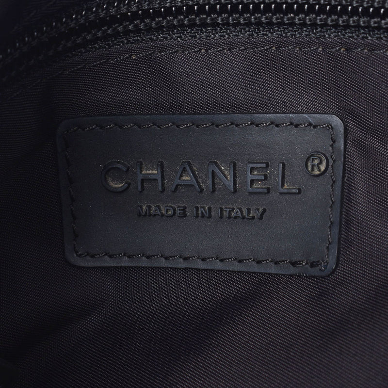 CHANKEL Chanel Sports Line, Black Ladies, Nylon, Cholder Bag, Used.