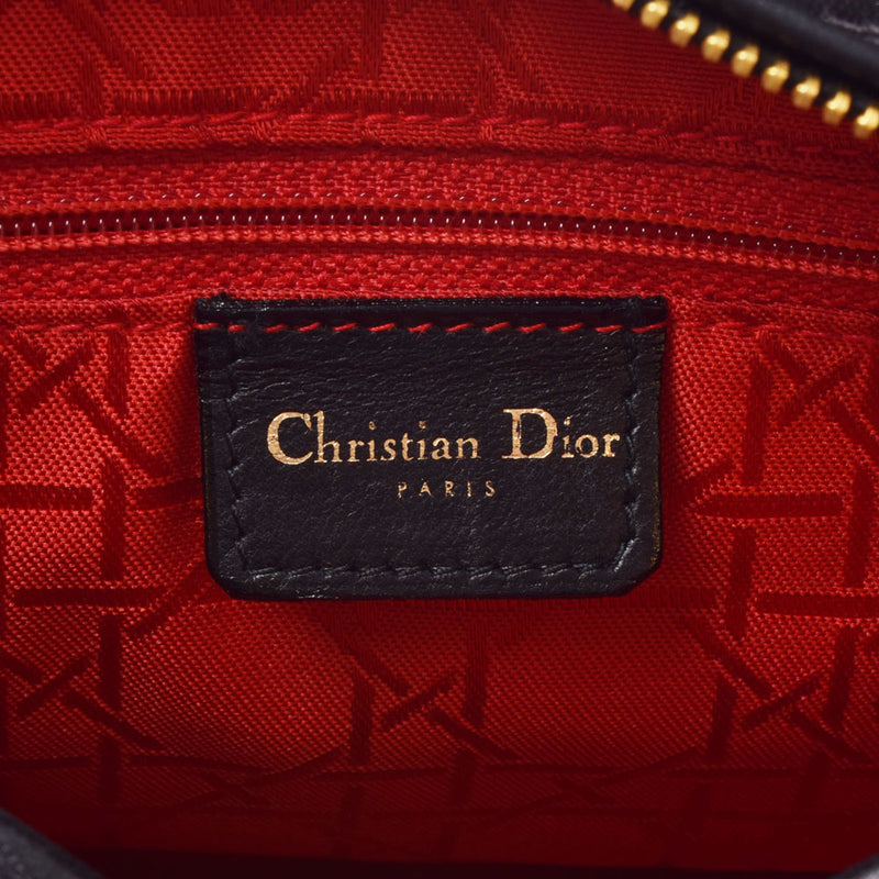 Christian Dior クリスチャンディオール レディディオール 黒 ゴールド金具 レディース ラムスキン 2WAYバッグ ABランク 中古 銀蔵