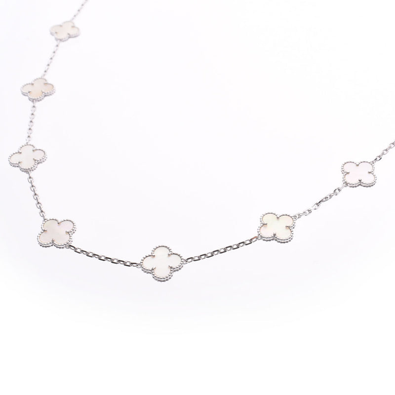 Van Cleef & Arpels Van Cleef & Arpels, All-V, All-Hambland Necklace, 20P Ladies, WG/Mother of Pearl necklace, A-Rank used silver storehouse.