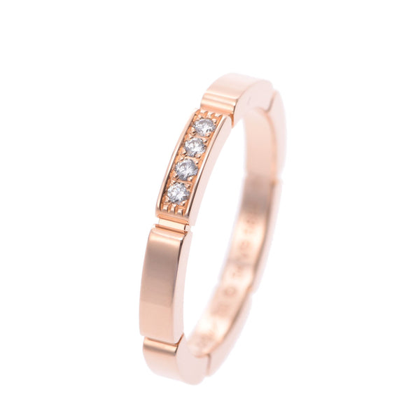 CARTIER Cartier Mai Yong Bakery tail ring 4P diamond ♯54 13.5 Lady's K18PG ring, ring A rank used silver storehouse