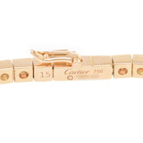 CARTIER カルティエラニエールフルダイヤ #15 Lady's YG bracelet A rank used silver storehouse