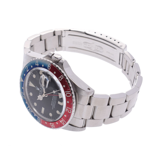 劳力士（rolex）Rolex GMT Master Red Blue Bezel Pepsi 16750 Men's SS Watch自动上链黑色表盘B排名二手Ginzo