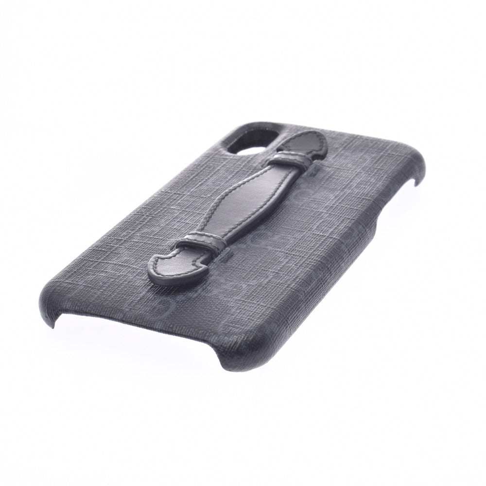 グッチiPhoneケース X/XS GGスプリーム 黒 ユニセックス 携帯・スマホ