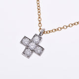 TIFFANY & Co. Tiffany Crucity Foam 5P Diamond Ladies PT950/K18YG/Diamond Necklace A Rank Used Ginzo