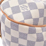 LOUIS VUITTON Louis Vuitton Damier Azur Galiera PM White N55215 Ladies Damier Azur Canvas Shoulder Bag AB Rank Used Ginzo