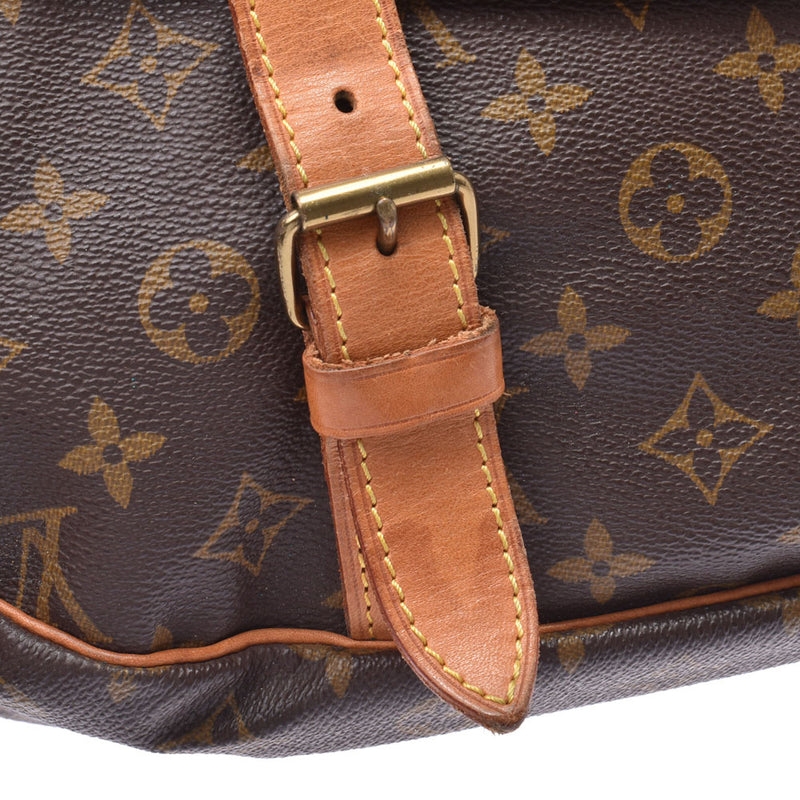 LOUIS VUITTON ルイヴィトン モノグラム ソミュール43 ブラウン M42252 ユニセックス モノグラムキャンバス ショルダーバッグ Bランク 中古 銀蔵