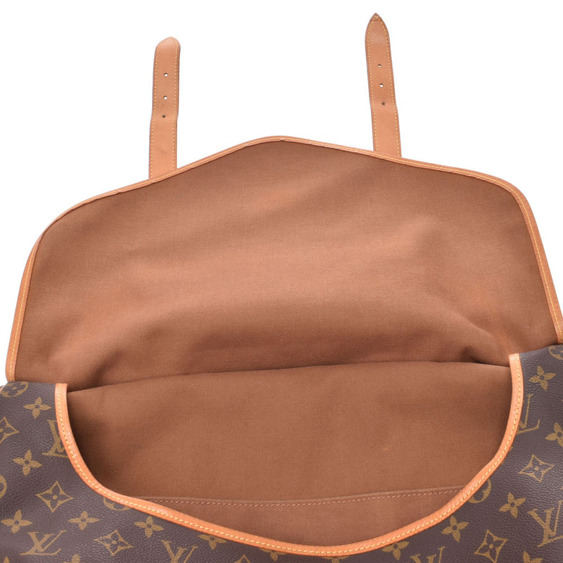 LOUIS VUITTON ルイヴィトン モノグラム ソミュール43 ブラウン M42252 ユニセックス モノグラムキャンバス ショルダーバッグ Bランク 中古 銀蔵