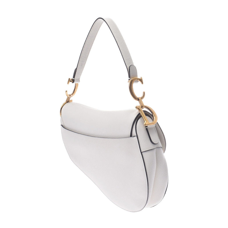 Dior saddle bag white and gold new arrivals