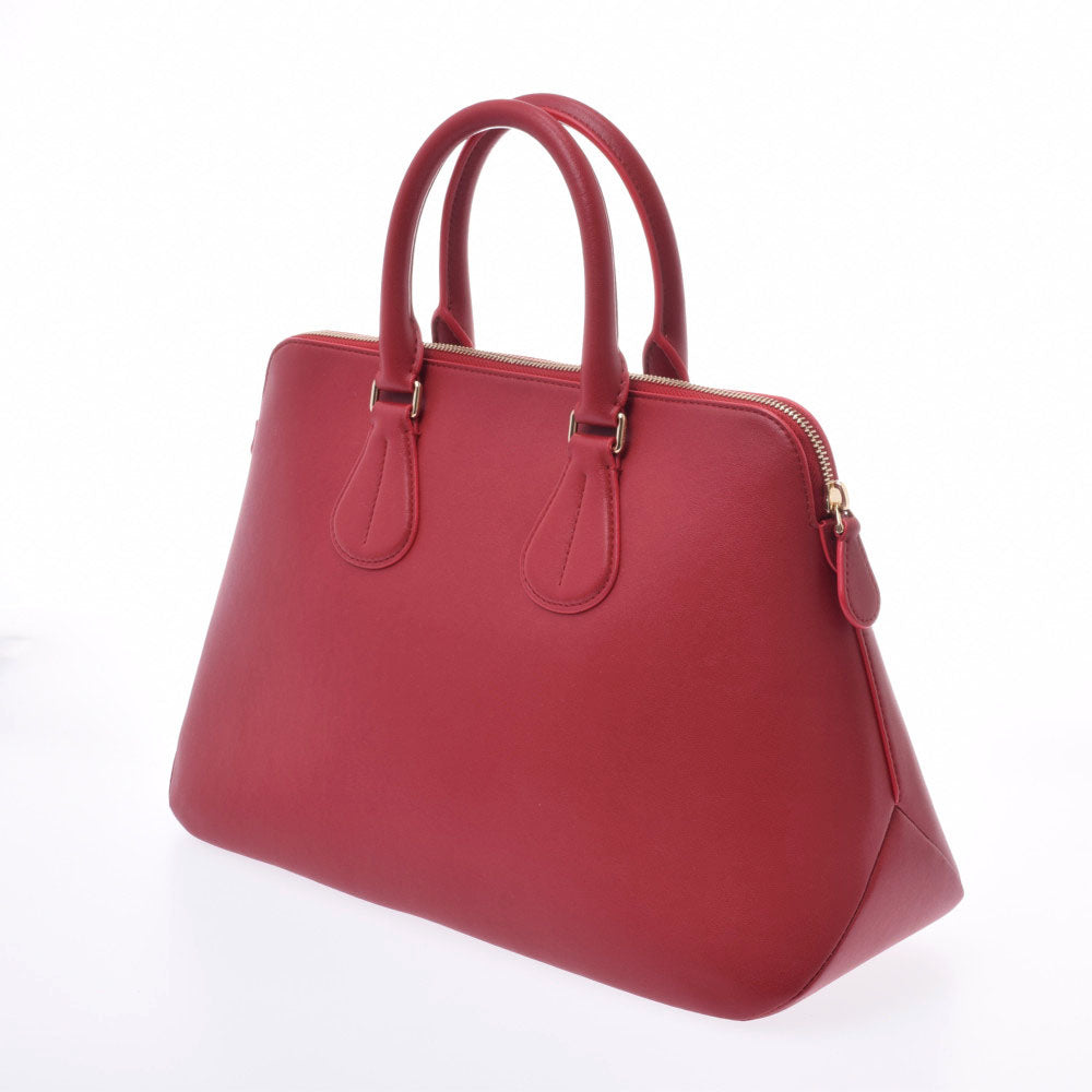 未使用級✨バリー EMERY 2way ハンドバッグ ショルダーバッグ レッド系