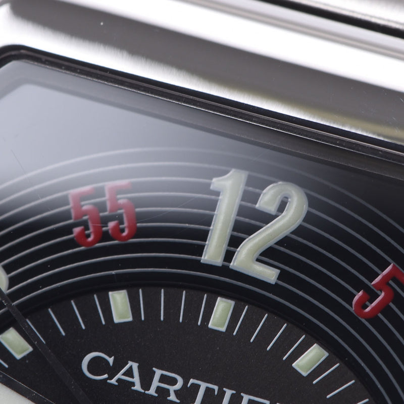 CARTIER Roadster LM Men's SS Watch Automatic winding Black Dial A Rank Used Ginzo