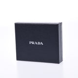 PRADA Prada Two folding wallet with money clip Black silver metal fittings 2M1077 Men's Saffiano wallet B rank used silver warehouse